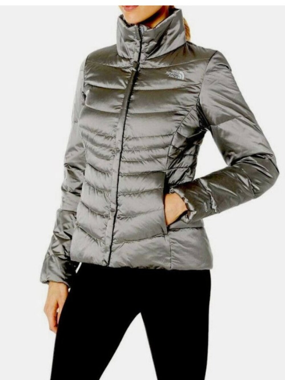 The North Face Aconcagua 550 Down Puffer Jacket Shiny Mid Grey/Metallic Grey M